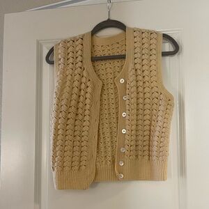 Vintage wool knit vest